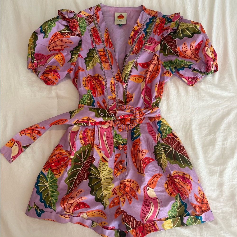 FARM Rio Multicolor Leaf Print Garment